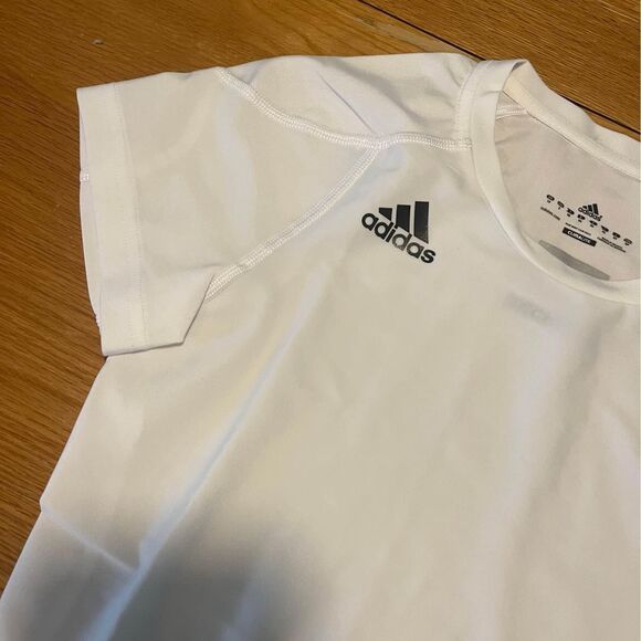 NWT adidas climalite white womens top size small - Picture 3 of 7